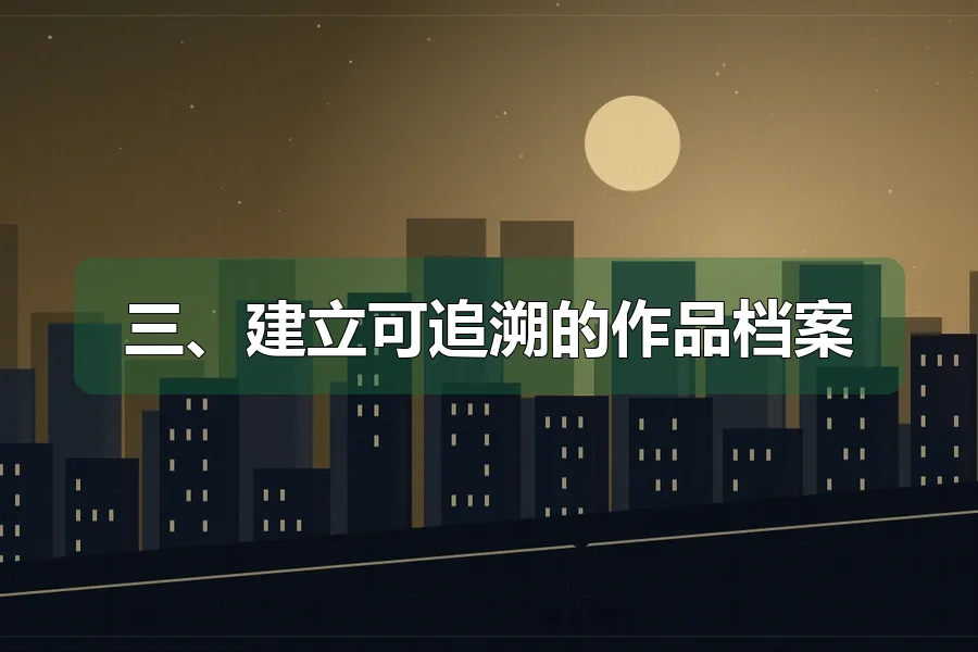 城市建筑与前景路面,前景人物剪影,原创影视主题插画